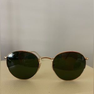 Ray-Ban 53mm round metal glasses with G-15 lenses